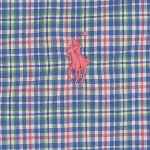 Ralph Lauren Plaid Pony Logo Shirt Mens 2XLT Tall Button Up Cotton Classic Fit